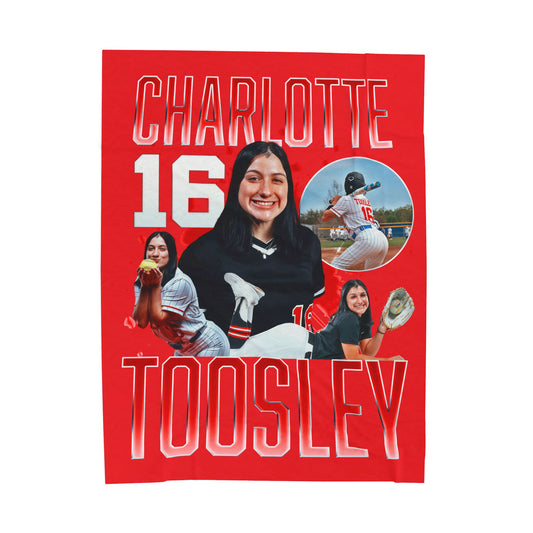 Charlotte Toosley Single Color Combo 60"-80" Plush Blanket