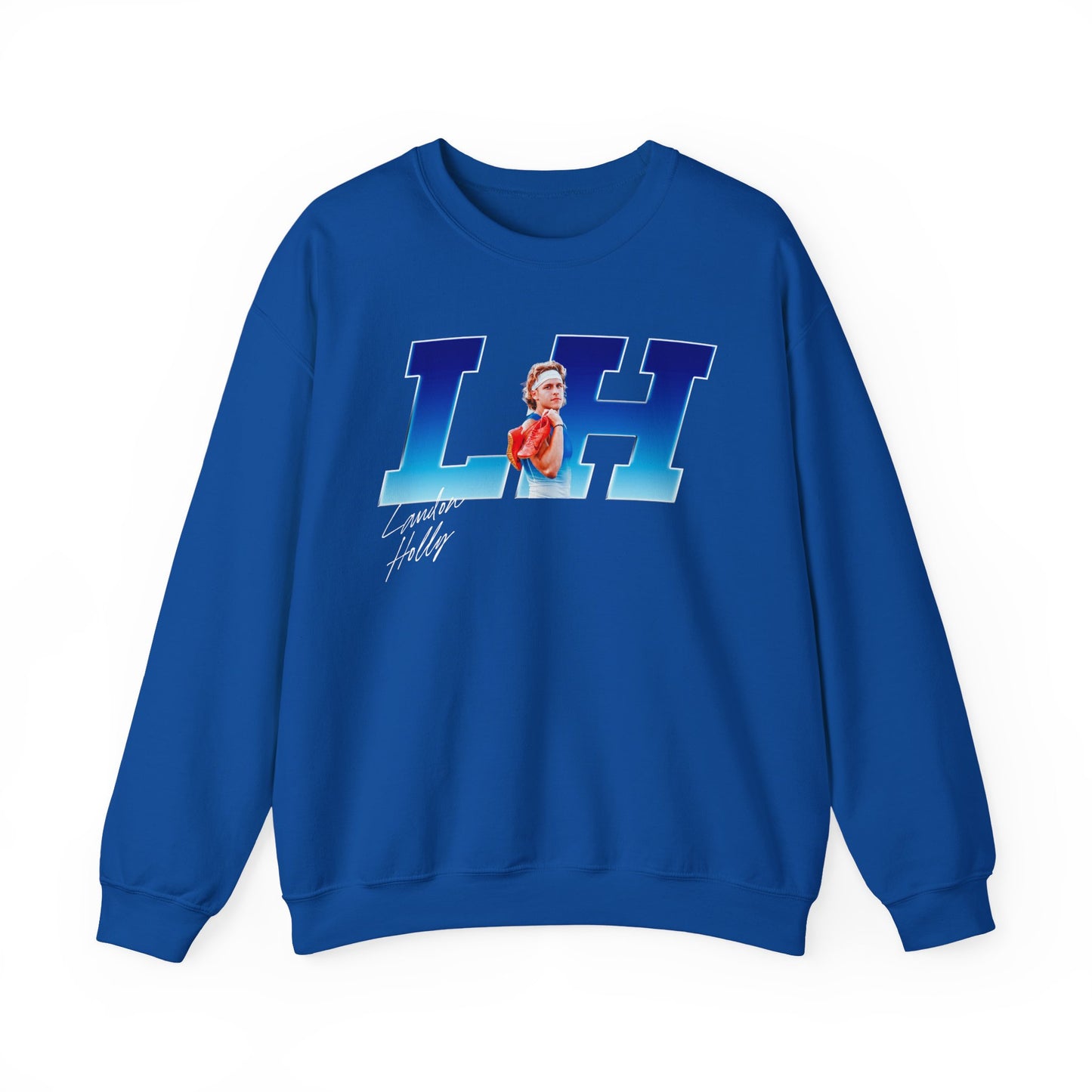 Landon Holly Big Initials Colored Crewneck Sweatshirt