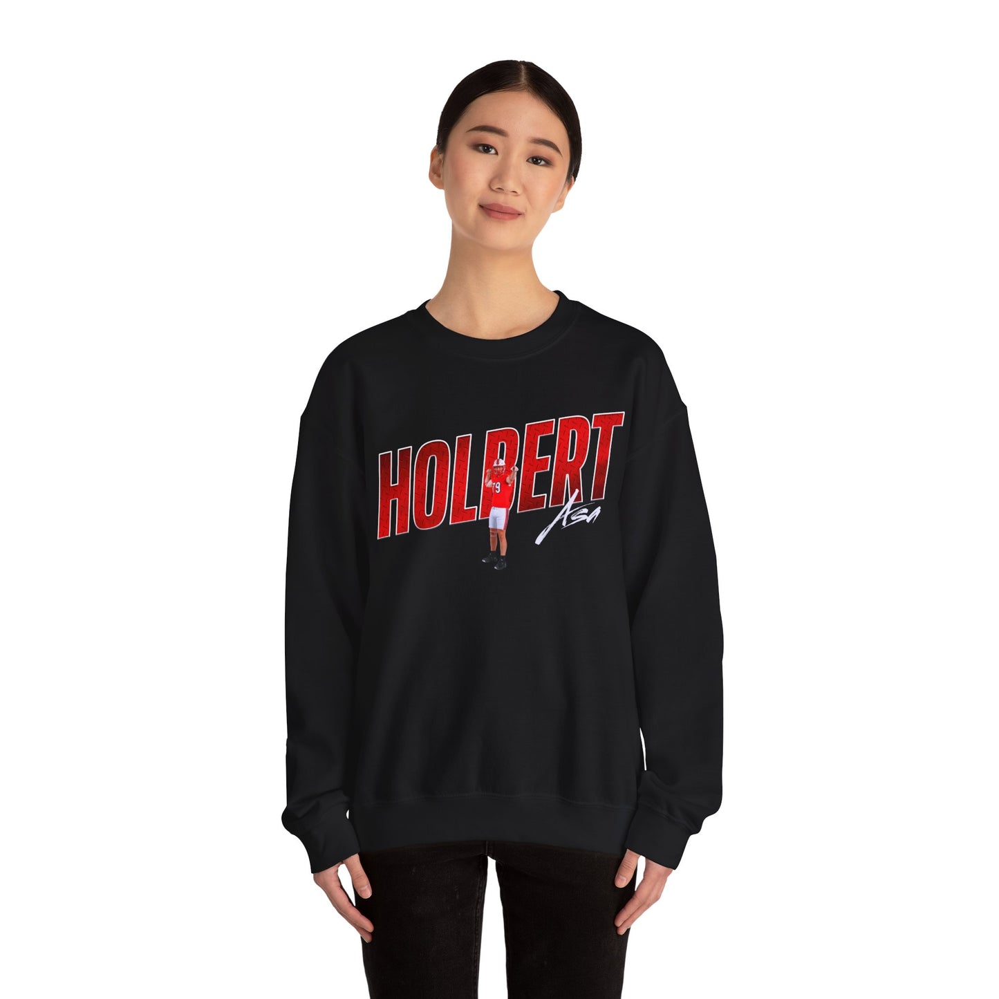 Asa Holbert Cursive Combo Colored Crewneck Sweatshirt