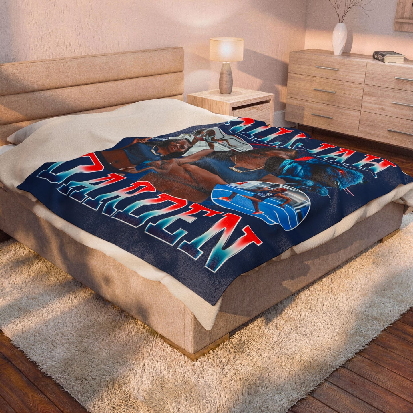 Nilijah Darden Colored & White Combo 60"-80" Plush Blanket