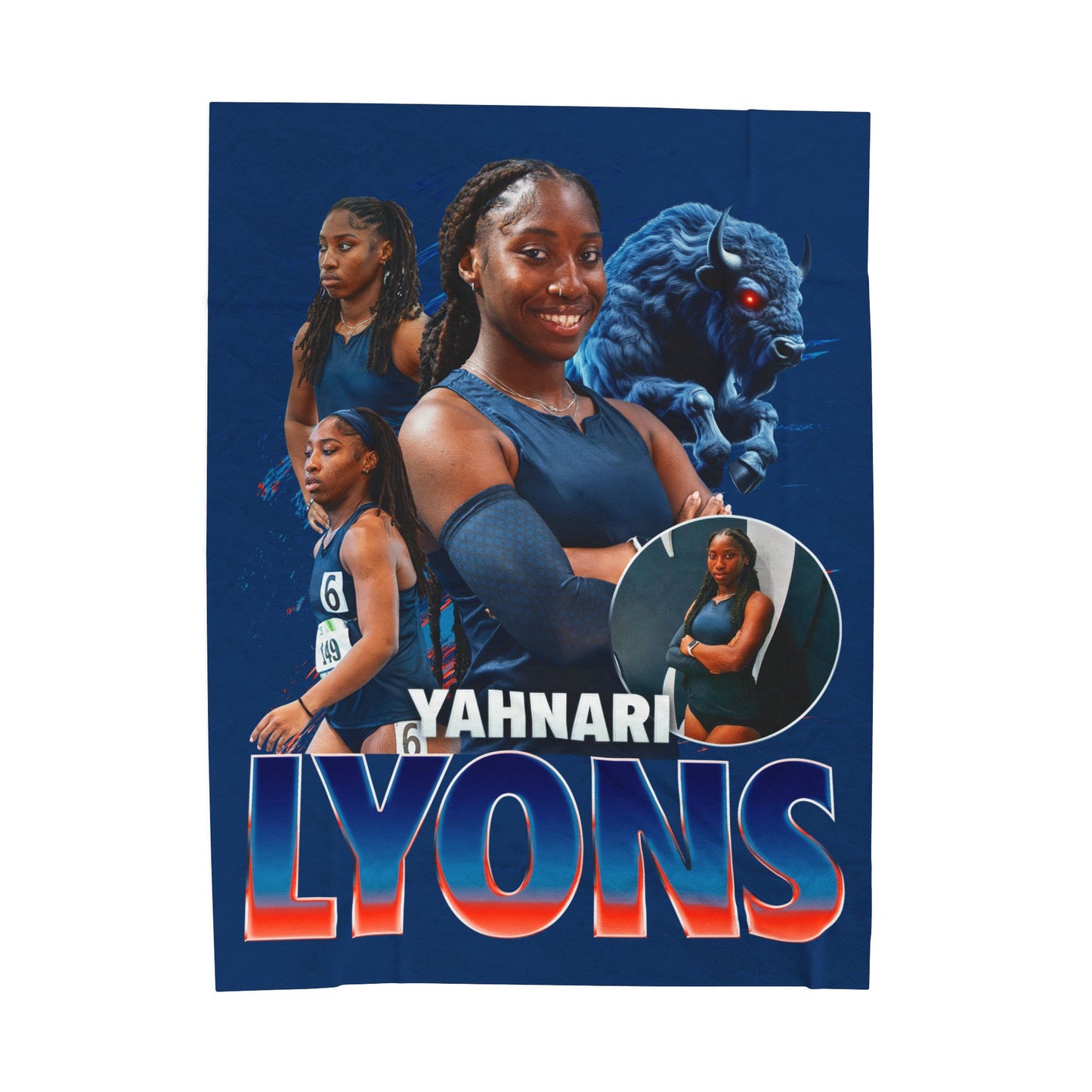Yahnari Lyons Team Mascot 60"-80" Plush Blanket