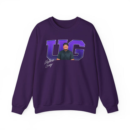 Uelese Grey Big Initials Crewneck Sweatshirt