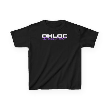 Chloe Donnell Cursive Name & Number Kids Tee