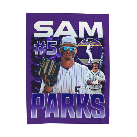 Sam Parks White & Colored Combo 60"-80" Plush Blanket