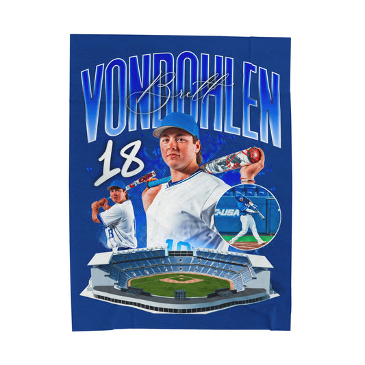 Brett Vondohlen Last Name Highlight 60"-80" Plush Blanket