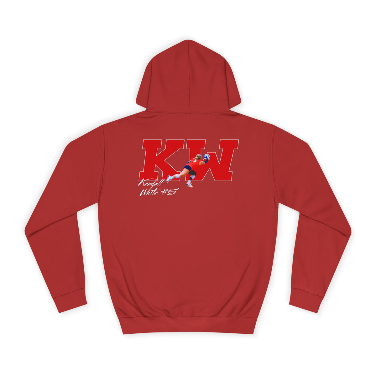 Kendall White Big Initials Premium Hoodie