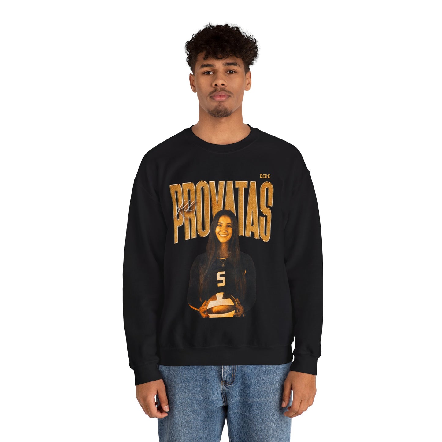 Kiki Provatas Faded Glory Crewneck Sweatshirt