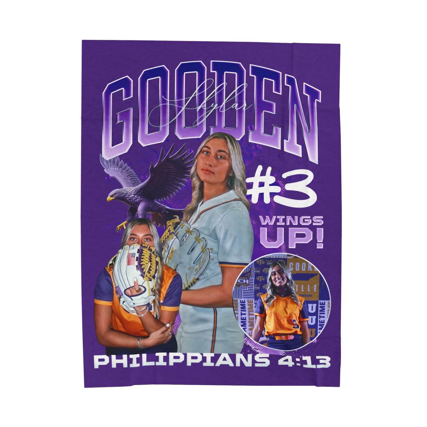 Skylar Gooden Last Name Highlight 60"-80" Plush Blanket