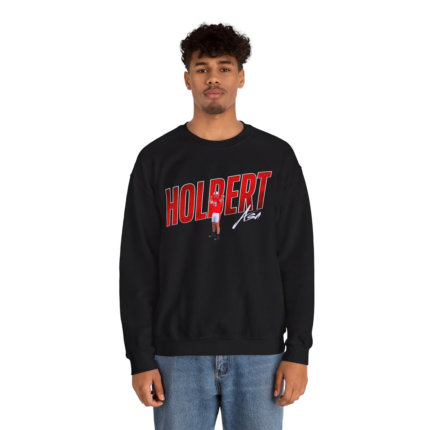 Asa Holbert Cursive Combo Colored Crewneck Sweatshirt