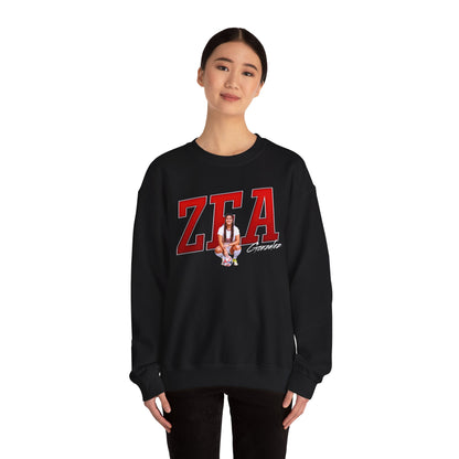 Zea Gonzalez Cursive Combo Colored Crewneck Sweatshirt