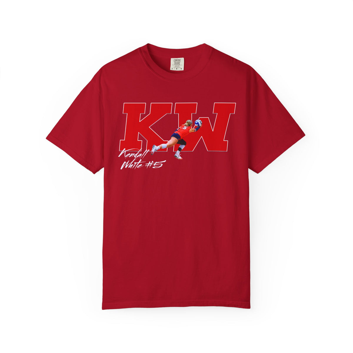 Kendall White Big Initials Premium Tee