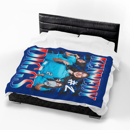 Kennedy Diggs Single Color Combo 60"-80" Plush Blanket