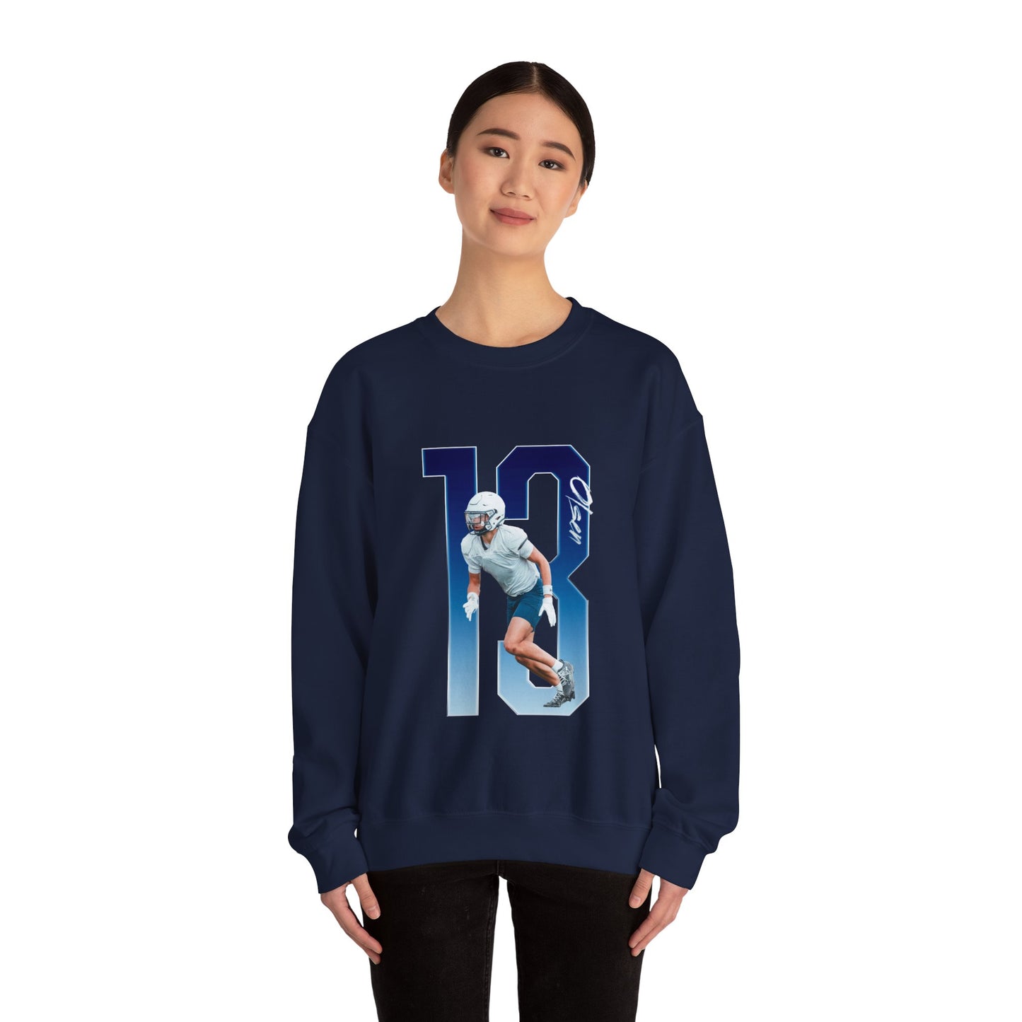 Trey Olsen Player Icon Number Crewneck Sweatshirt