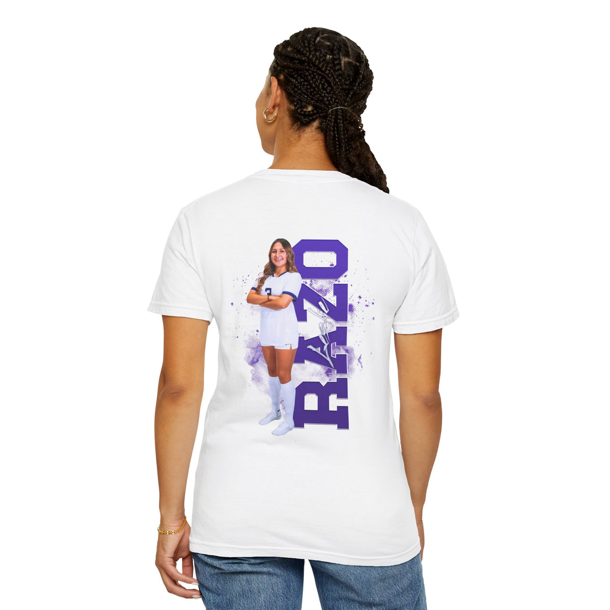 Leslie Razo Logo Front & Back Premium Tee