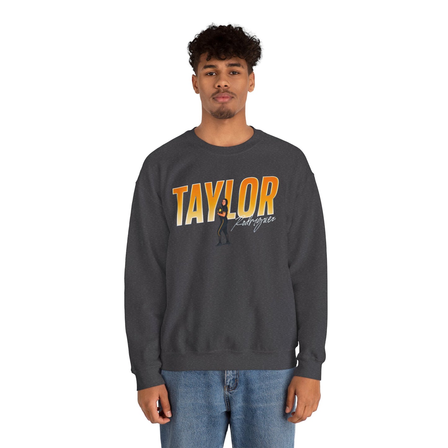 Taylor Rodriguez Cursive Combo Colored Crewneck Sweatshirt