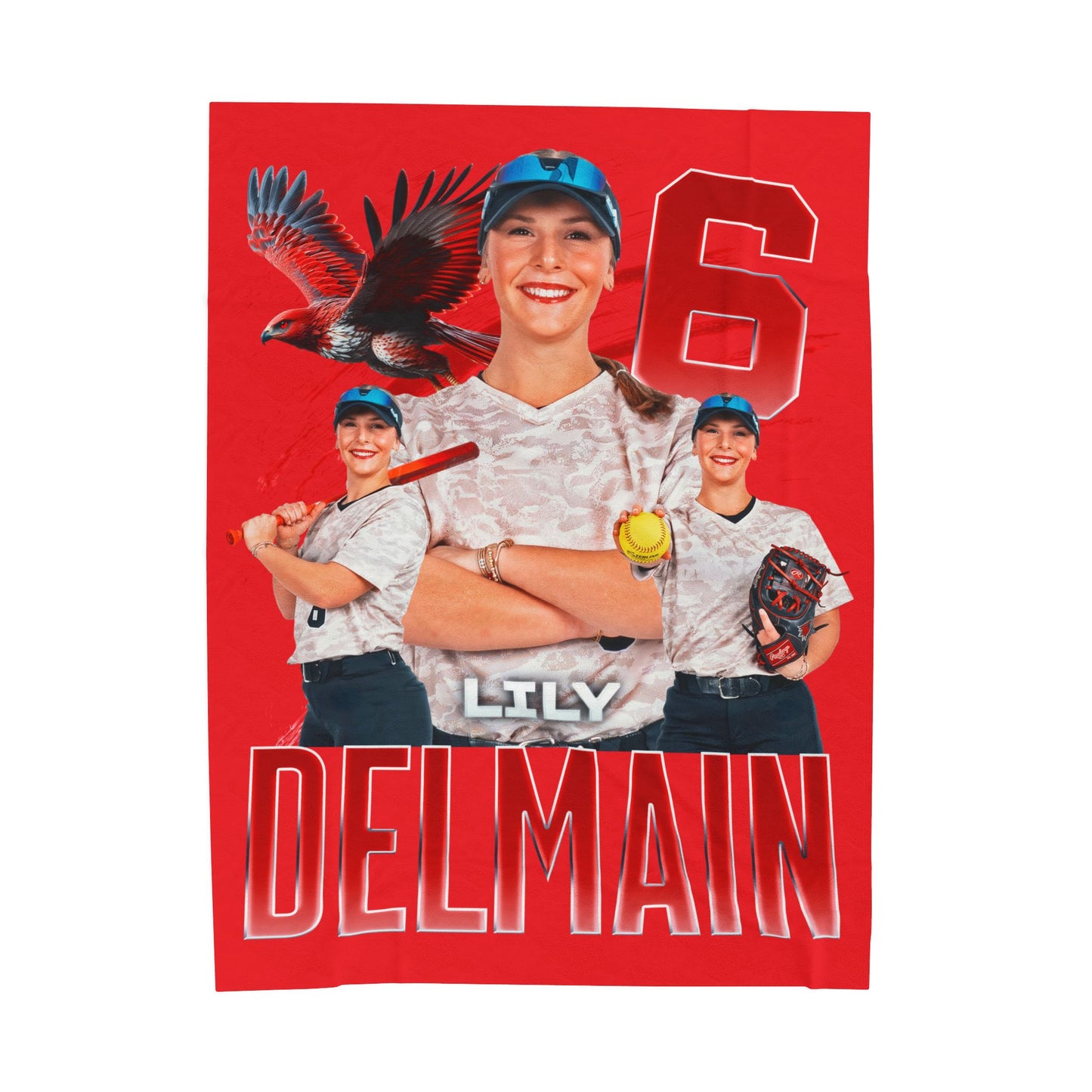 Lily Delmain Team Mascot 60"-80" Plush Blanket