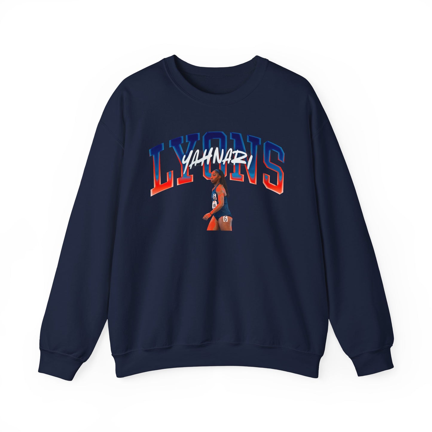 Yahnari Lyons Curved Combo Colored Crewneck Sweatshirt
