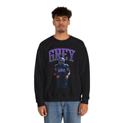Uelese Grey Big Last Name Crewneck Sweatshirt
