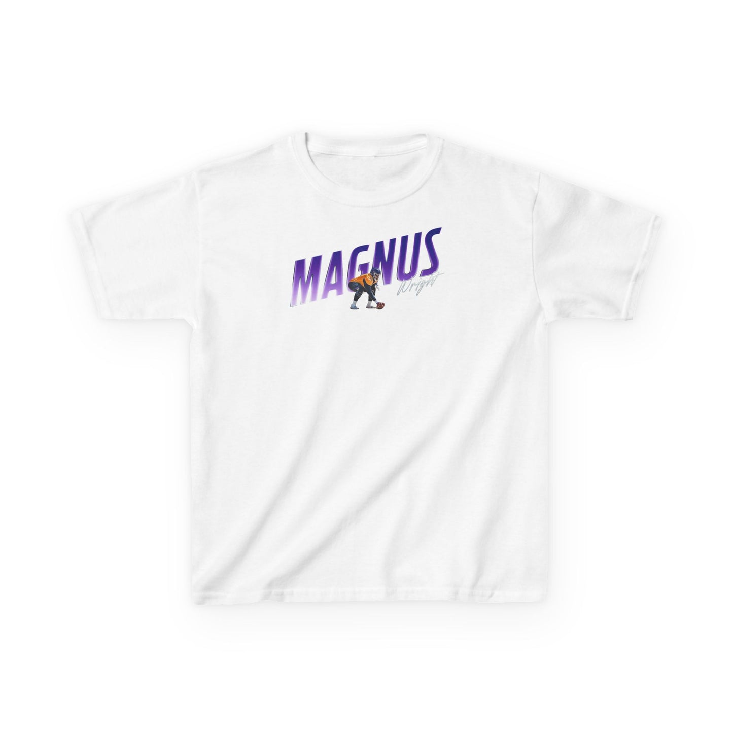 Magnus Wright Cursive Combo Colored Kids Tee