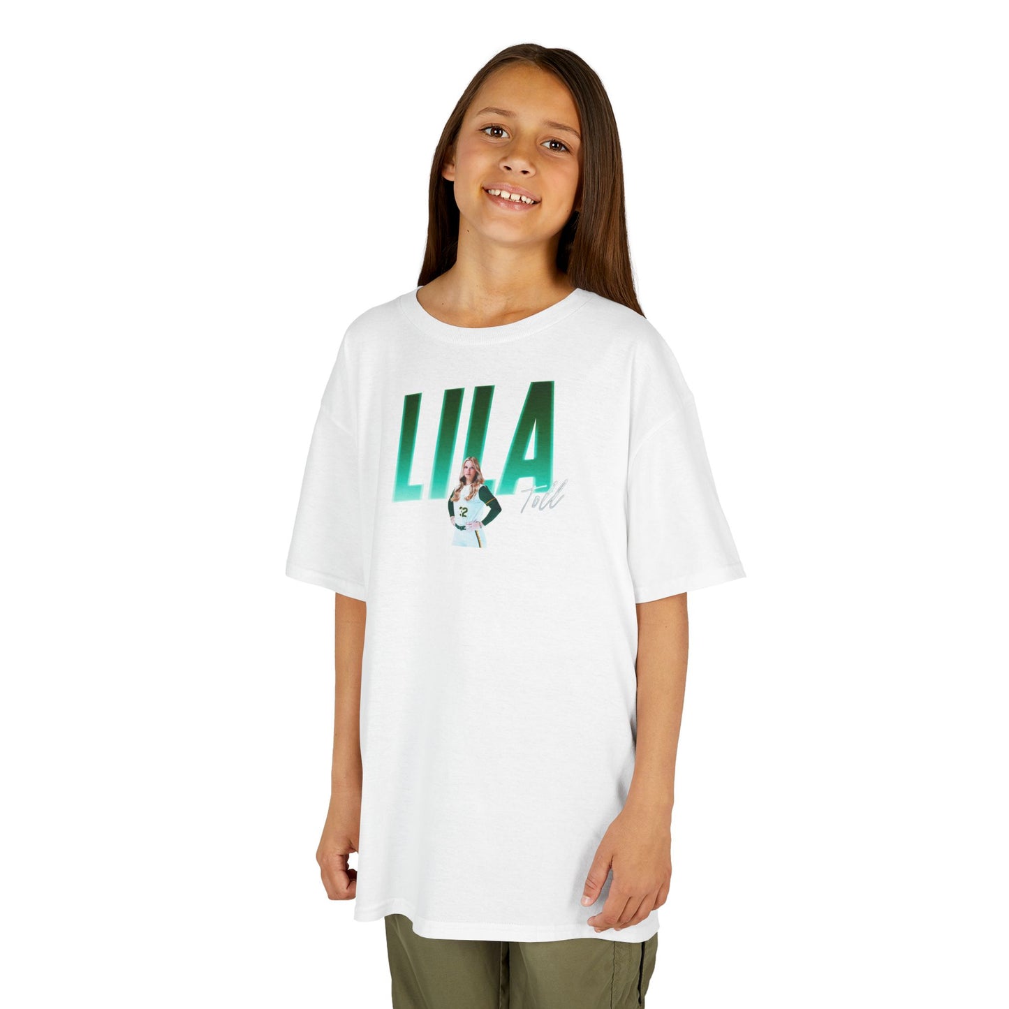 Lila Toll Cursive Combo Colored Kids Tee