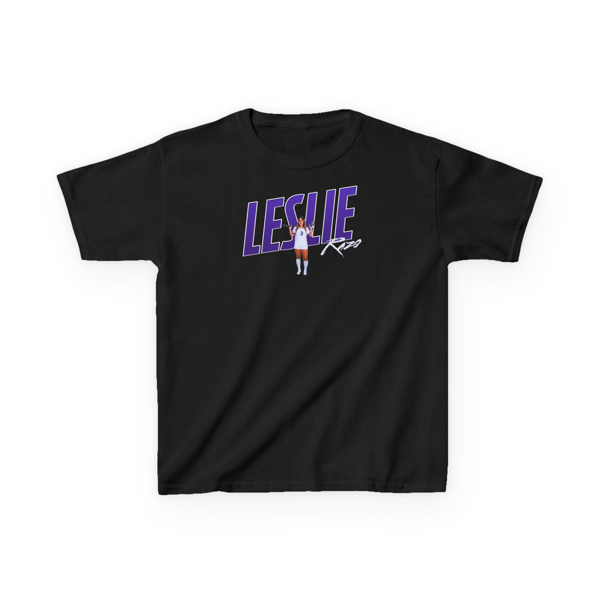 Leslie Razo Cursive Combo Colored Kids Tee