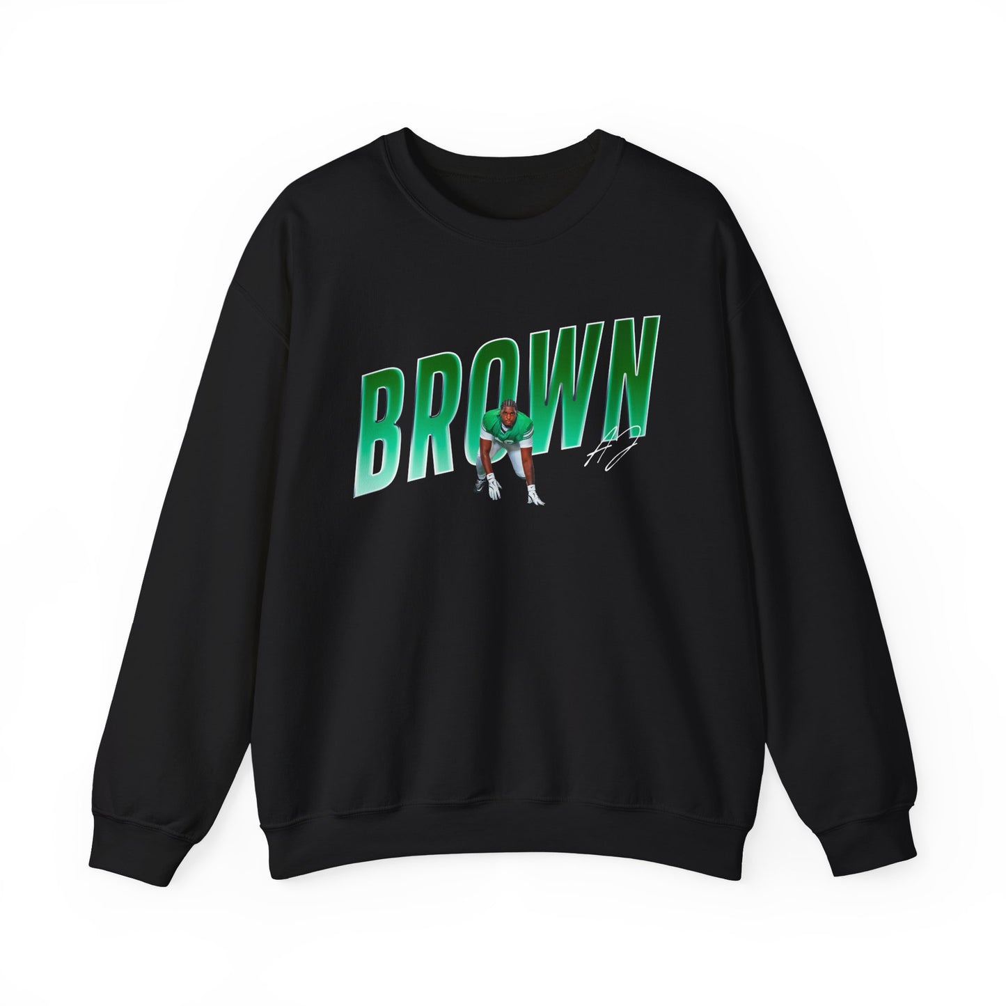 Aj Brown Cursive Combo Colored Crewneck Sweatshirt