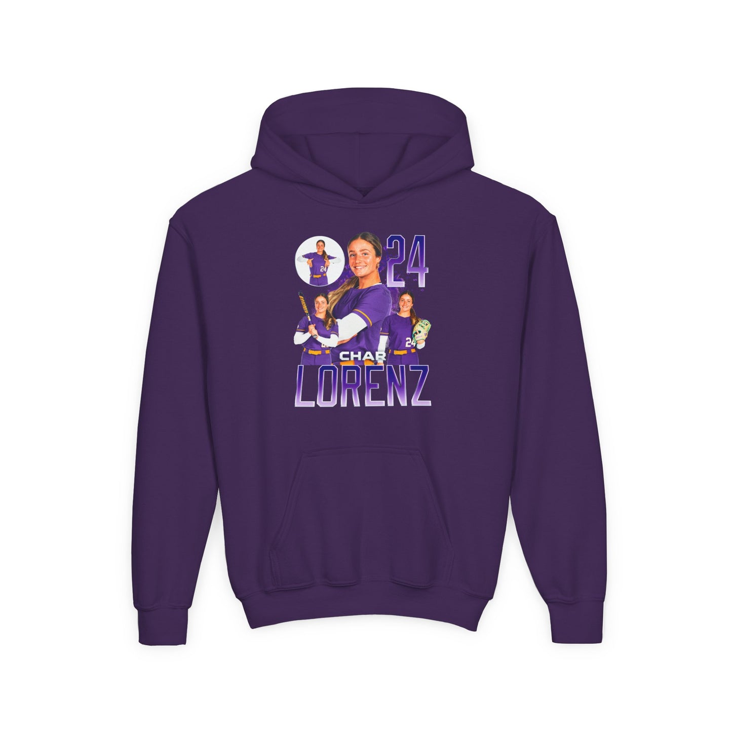 Char Lorenz Name & Number Combo Kids Hoodie