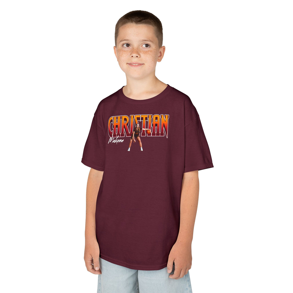 Makena Christian Big Last Name Kids Tee