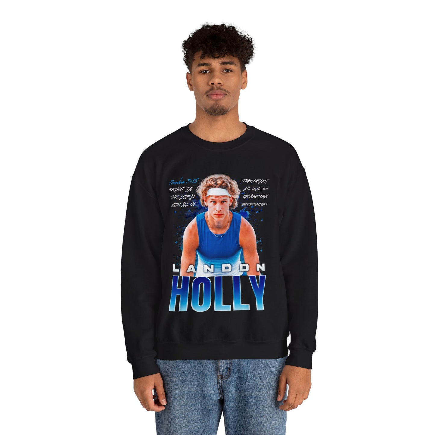 Landon Holly Featured Quote Crewneck Sweatshirt