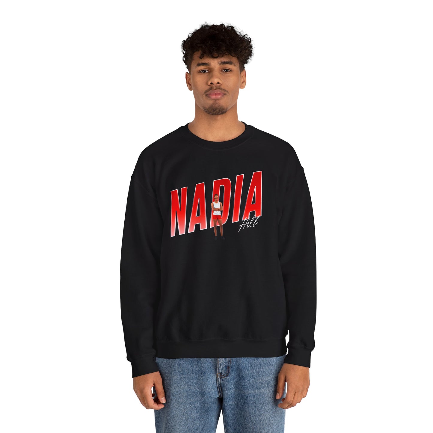 Nadia Hill Cursive Combo Crewneck Sweatshirt
