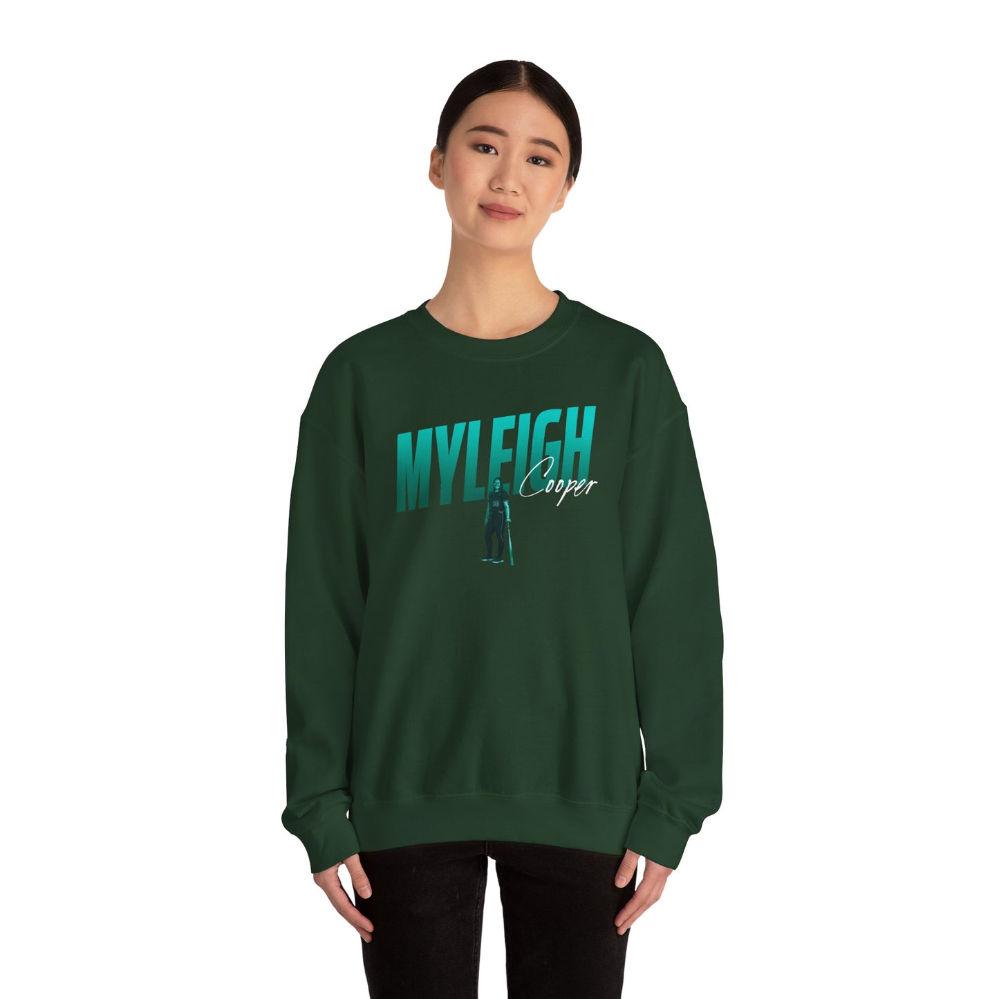 Myleigh Cooper Cursive Combo Colored Crewneck Sweatshirt