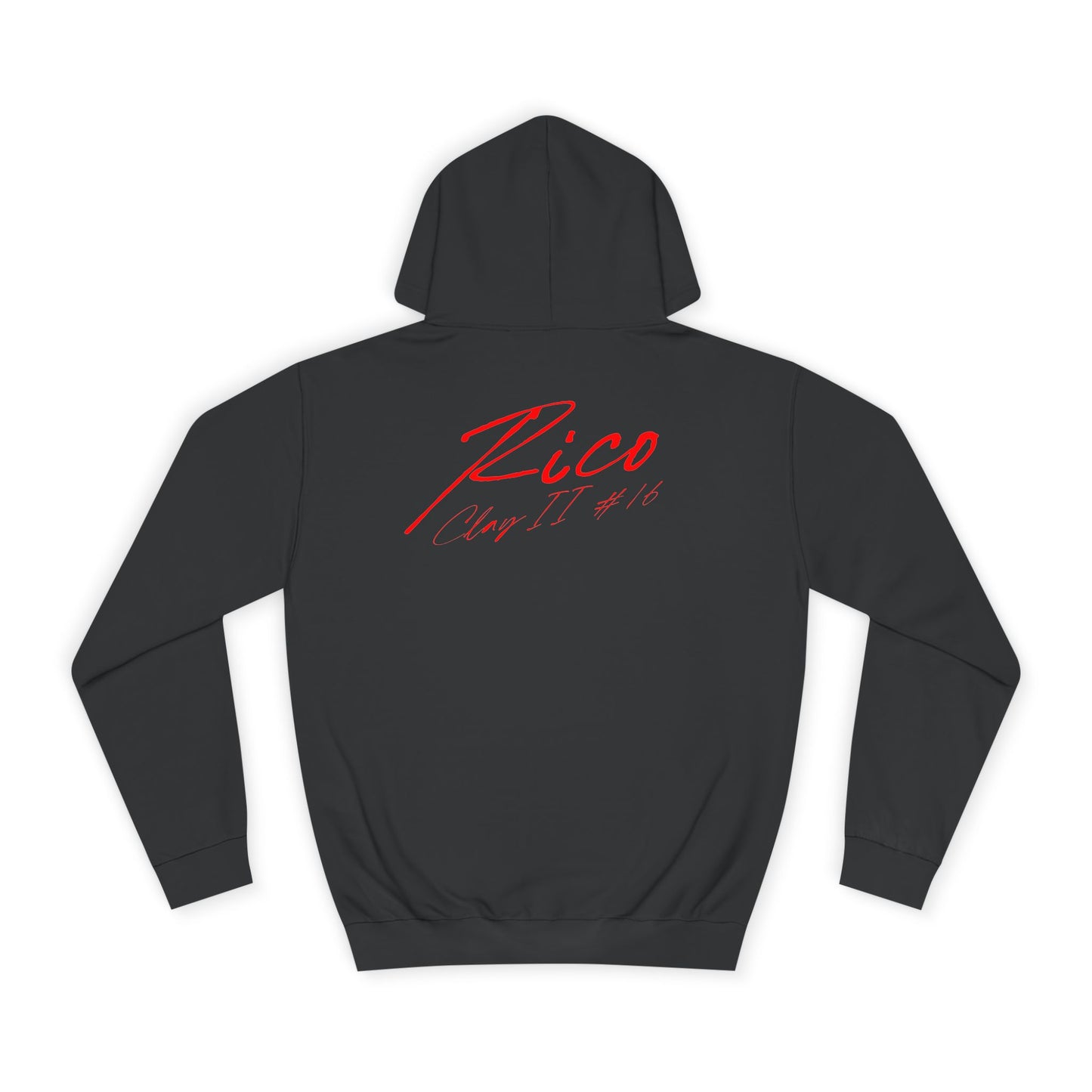 Rico Clay II Cursive Name & Number Premium Hoodie
