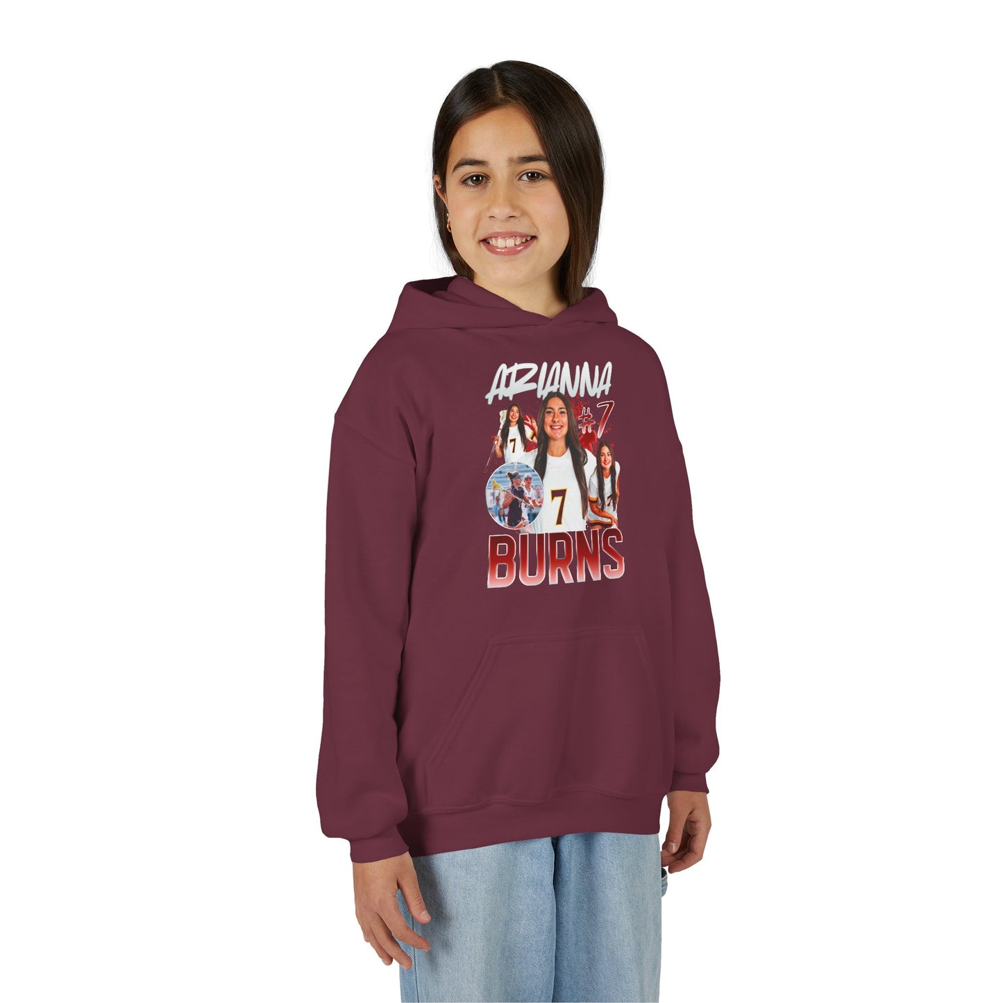 Arianna Burns White & Colored Combo Kids Hoodie
