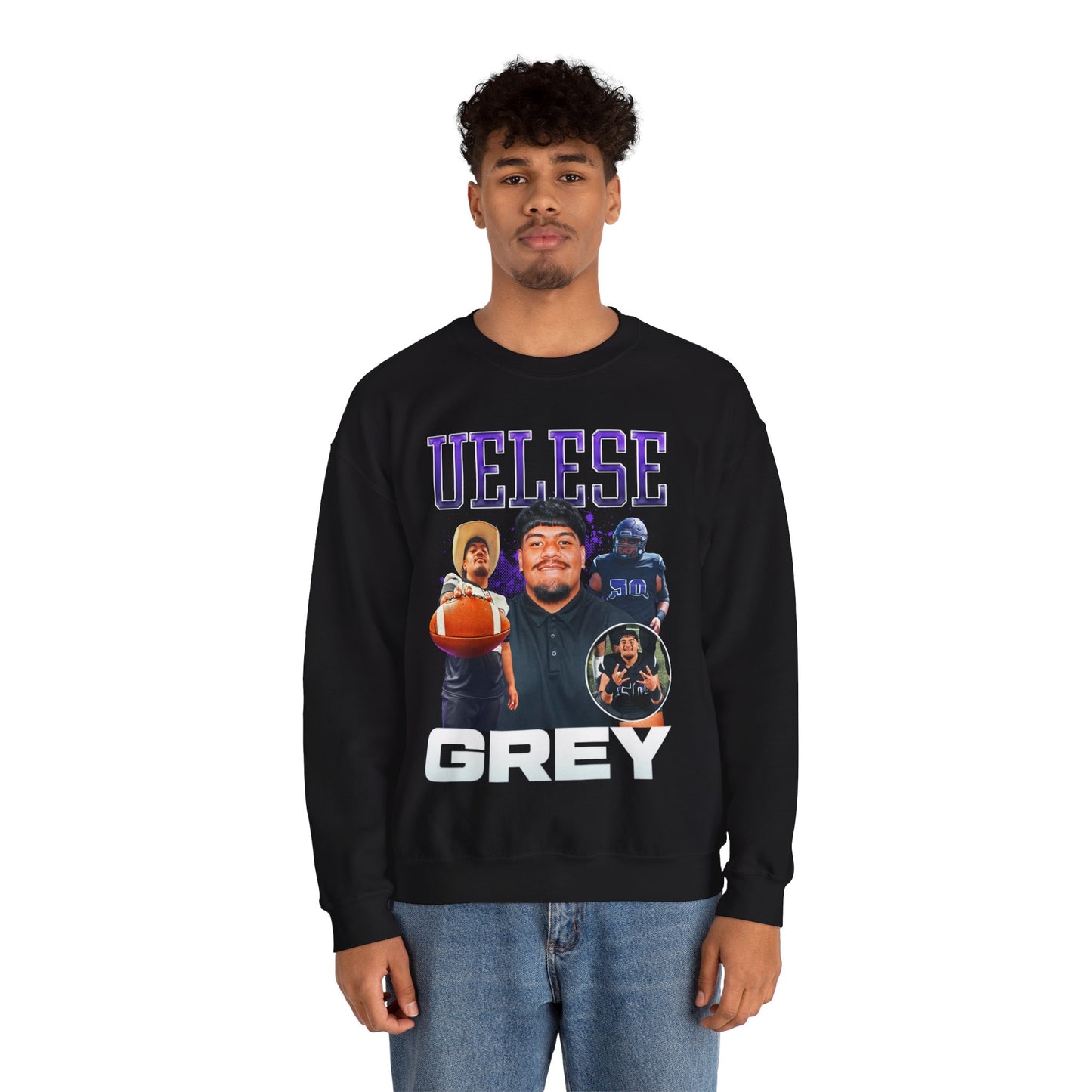 Uelese Grey Crewneck Sweatshirt