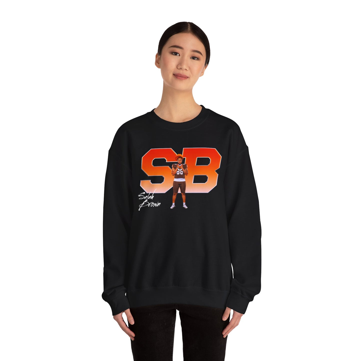 Selah Brown Big Initials Crewneck Sweatshirt