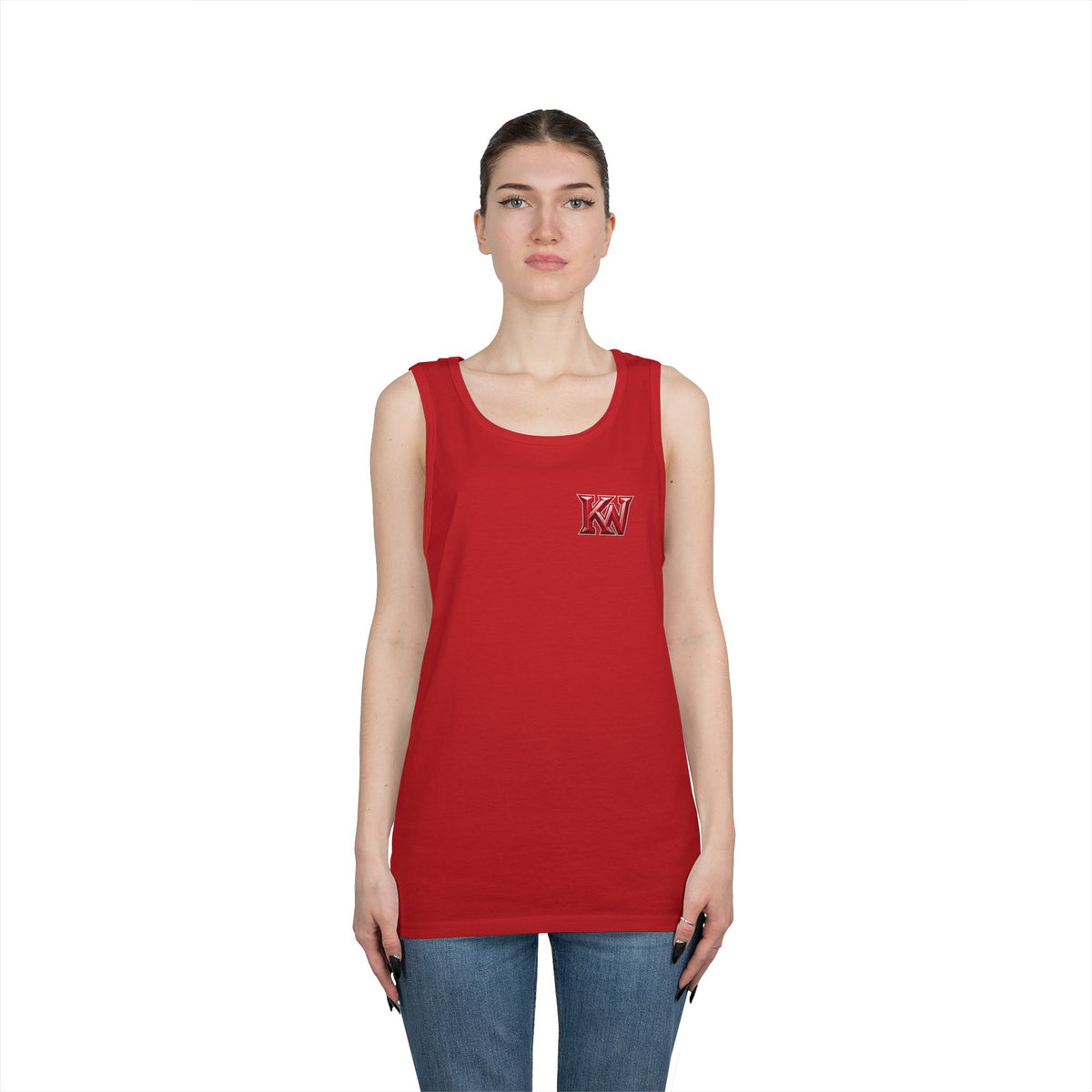 Kendall White Heavy Cotton Tank Top
