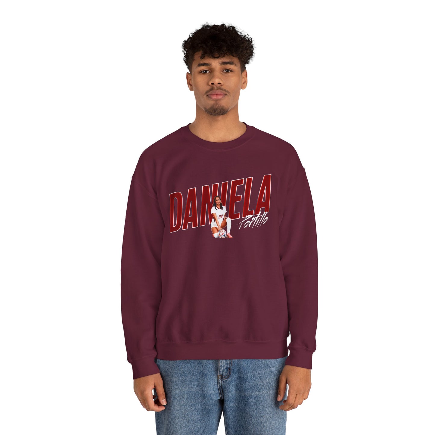 Daniela Portillo Cursive Combo Colored Crewneck Sweatshirt