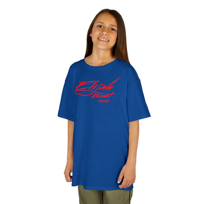 Elijah West Cursive Name & Number Kids Tee