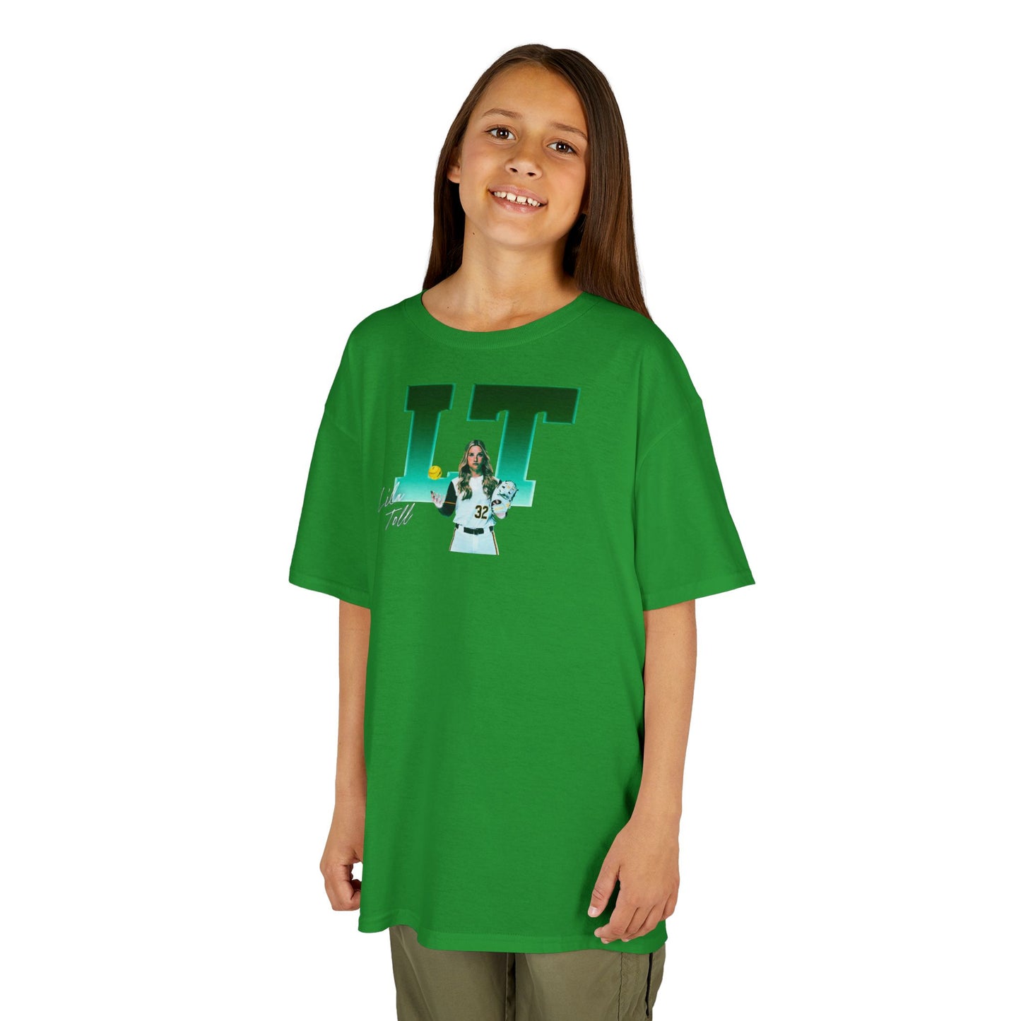 Lila Toll Big Initials Colored Kids Tee