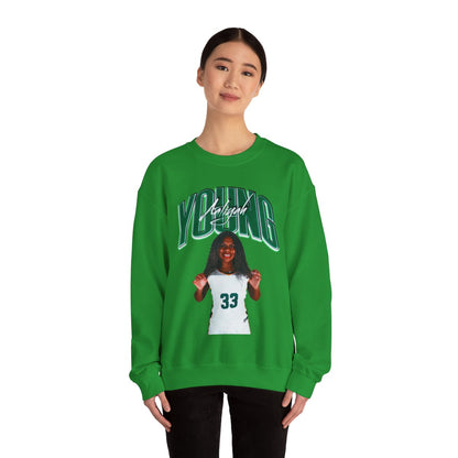 Aaliyah Young Curved Combo Colored Crewneck Sweatshirt