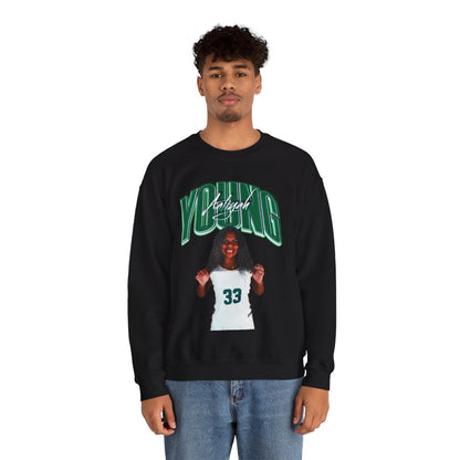 Aaliyah Young Curved Combo Colored Crewneck Sweatshirt