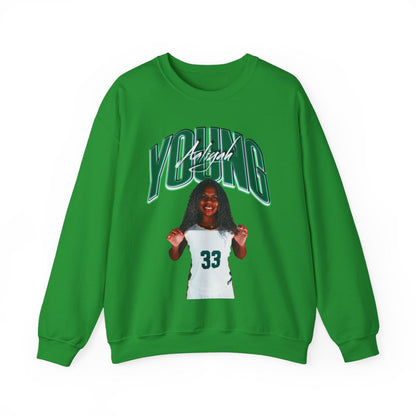 Aaliyah Young Curved Combo Colored Crewneck Sweatshirt