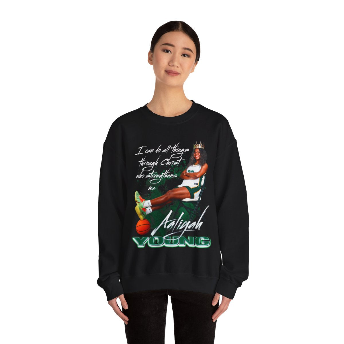 Aaliyah Young Featured Quote Crewneck Sweatshirt