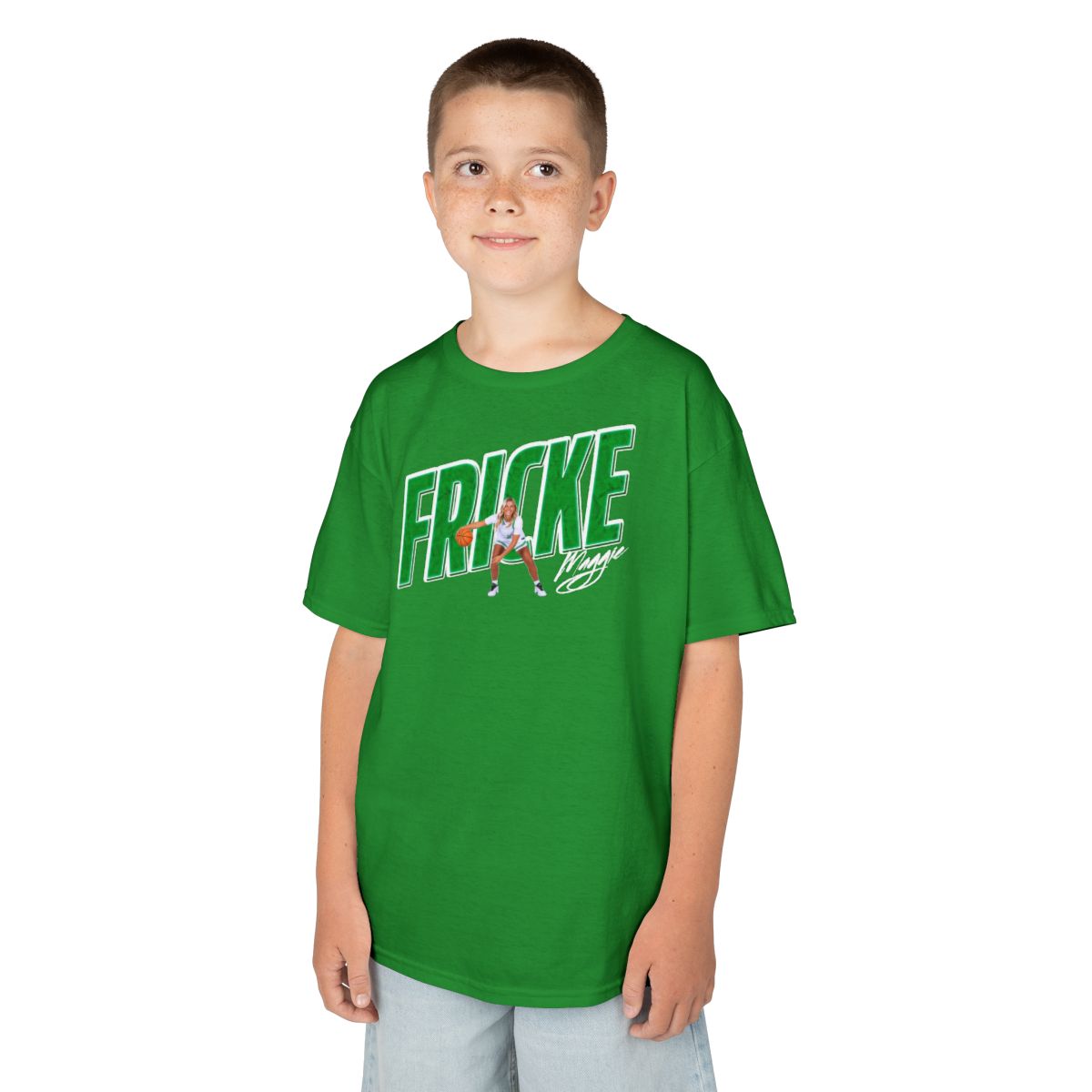 Maggie Fricke Cursive Combo Colored Kids Tee